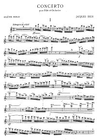 Ibert - Flute concerto - Flute part - first page