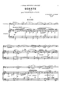 Indy - Cello sonata D-dur op.84 - Piano part - first page