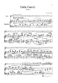 Joachim - Violin Concerto G-dur - Piano part - first page
