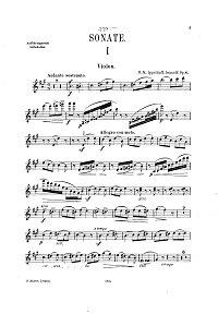 Ippolitov-Ivanov - Violin sonata A-dur op.8 - Instrument part - first page