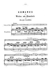 Joachim - Romance for violin and piano - Piano part - first page