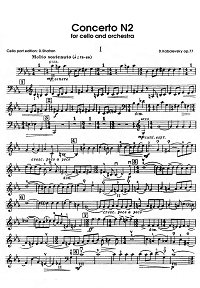 Kabalevsky - Cello concerto N2 op.77 - Instrument part - first page