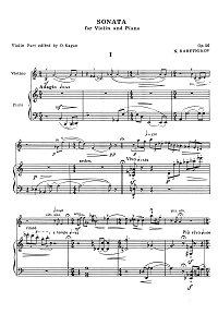 Karetnikov - Violin sonata op.16 - Piano part - first page