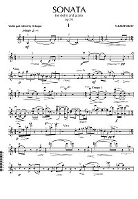 Karetnikov - Violin sonata op.16 - Violin part - first page