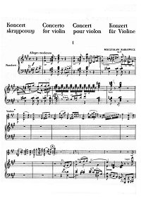 Karlovich - Violin concerto - Piano part - First page