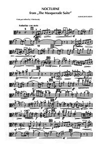 Khachaturian - Nocturne for viola and piano - Viola part - first page