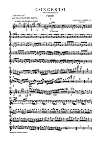Khachaturian - Flute concerto - Flute part - first page
