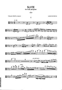 Khachaturian - Viola suite - Viola part - first page