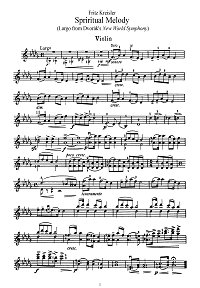 Dvorak - Largo for violin - Instrument part - First page