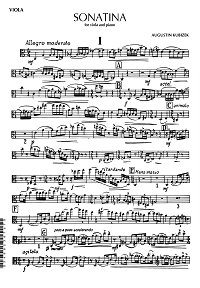 Kubizek - Sonatina for viola and piano - Viola part - first page