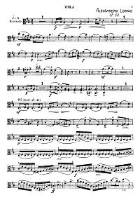Longo Alessandro - Viola suite op.53 - Instrument part - first page