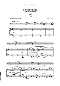 Ledenyov - Concerto-poem for viola and piano - Piano part - first page