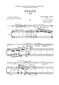 Lekeu - Cello sonata (1888) - Piano part - first page