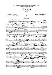 Lekeu - Cello sonata (1888) - Instrument part - first page