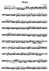 Leclair - Adagio for viola - Instrument part - first page