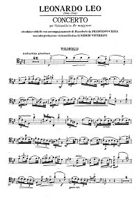 Leo - Cello Concerto D-dur - Instrument part - first page