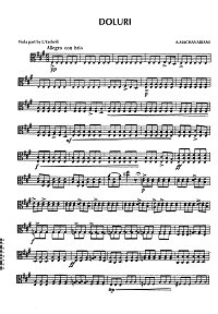 Machavariani - Doluri for viola solo - Viola part - first page