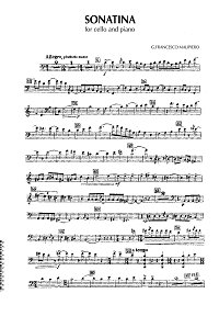 Malipiero - Sonatina for cello and piano - Cello part - first page