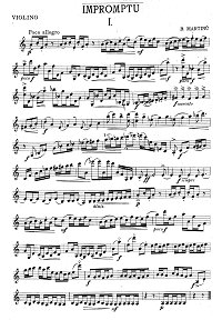 Martinu - Impromptu for violin - Instrument part - first page
