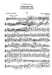 Martinu - Violin concerto N2 - Violin part - first page