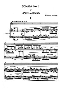 Martinu - Violin Sonata N3 - Piano part - first page