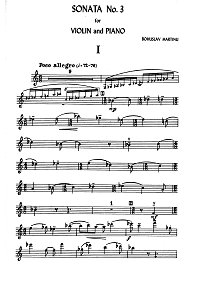 Martinu - Violin Sonata N3 - Instrument part - first page