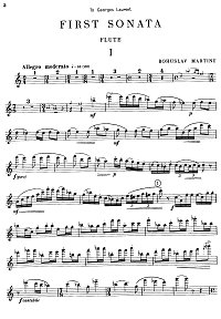 Martinu - Flute sonata - Flute part - first page