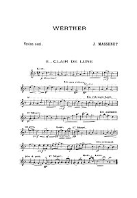 Massnet - Verter - Moonlight for violin - Instrument part - First page
