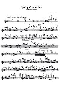 Milhaud - Concertino de printemps for violin Op. 135 - Instrument part - first page