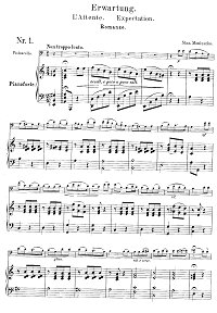 Monuschko - Romance for cello and piano - Piano part - First page