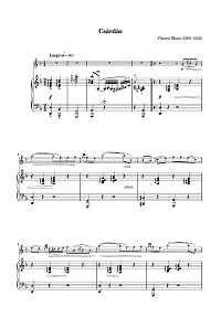Monti - Czardash for flute and piano - Piano part - first page