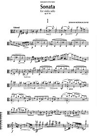 David Nepomuk - Sonata for viola solo op.31 N3 - Viola part - first page