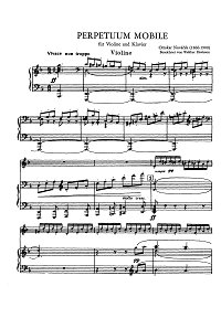 Novacek - Perpetuum mobile - for violin and piano- Piano part - First page