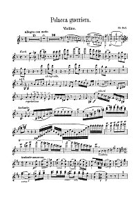 Bull Ole - Polka for violin - Instrument part - First page