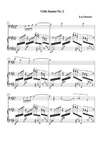 Ornstein - Cello sonata N2 - Piano part - first page