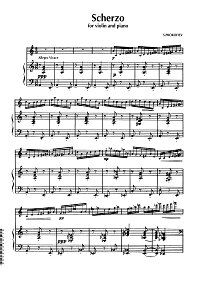 Prokofiev - Scherzo for violin and piano - Piano part - first page