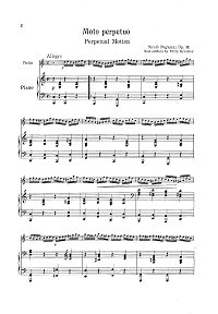 Paganini - Moto perpetuo for violin and piano - Piano part - first page
