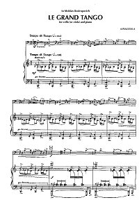 Piazzolla - Le Grand tango for viola and piano - Piano part - first page