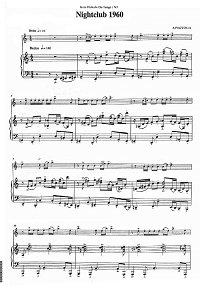 Piazzolla - Nightclub 1960 for violin and piano  - Piano part - first page