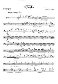 Ponce - Cello sonata - Instrument part - first page