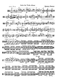 Porter - Suite for viola solo - Instrument part - first page