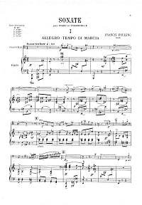 Poulenc - Cello Sonata - Piano part - first page