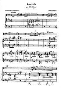 Rachmaninov - Serenade for viola and piano - Piano part - first page