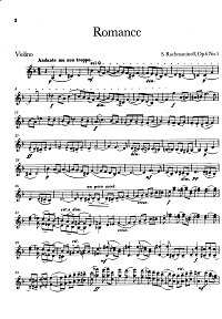 Rachmaninov - 2 pieces for violin Op.6 - Instrument part - first page
