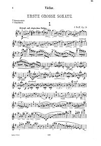Raff - Violin sonata N. 1 Op. 73 - Instrument part - first page