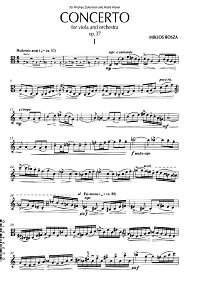 Rozsa Miklos - Viola concerto op.37 - Viola part - first page