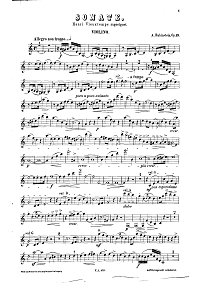 Rubinstehn - Violin sonata N.2 Op.19 - Instrument part - first page