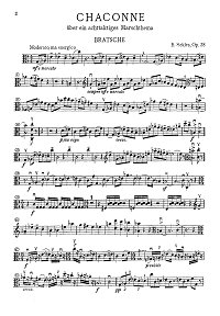 Sekles - Chaconne for viola and piano op.38 - Instrument part - first page