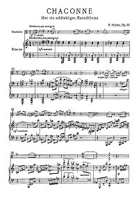 Sekles - Chaconne for viola and piano op.38 - Piano part - first page