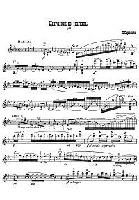 Sarasate - Gypsy melodies op.20 for violin and piano - Instrument part - First page